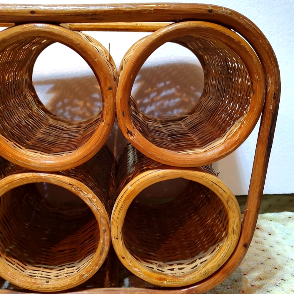 Bamboo table wine rack - Picture 4 of 10